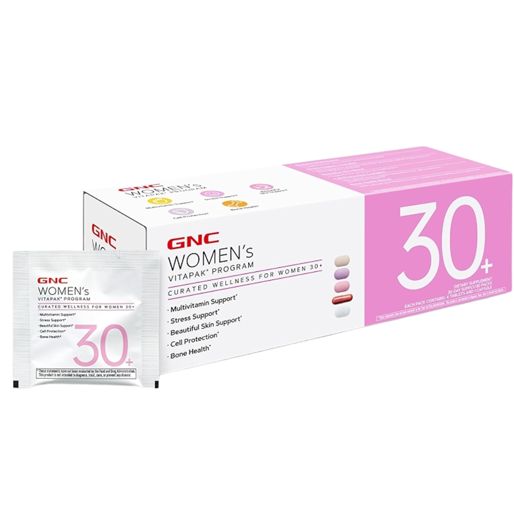 GNC Women’s 30+ Vitapak: Multivitamin for Daily Vitamin Needs, Stress & Bone Support